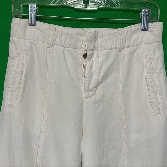 J BRAND White Linen/Cotton Wide Leg Pants Size 25 - Picture 4 of 15